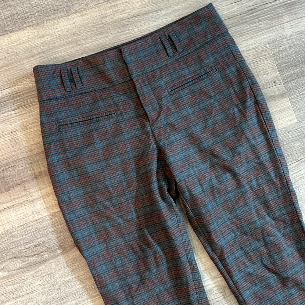 Anthropologie Cartonnier Plaid Cuffed Pants Trousers - Picture 3 of 8